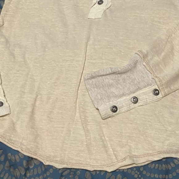 Miss Me Womens Long Sleeve Shirt XS Cream Lace Back Sequins Aztec Southwestern - Picture 7 of 11